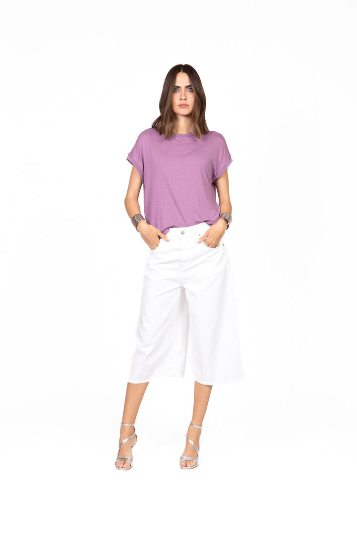Dixie - Maglia girocollo in misto lino Art. T262W185