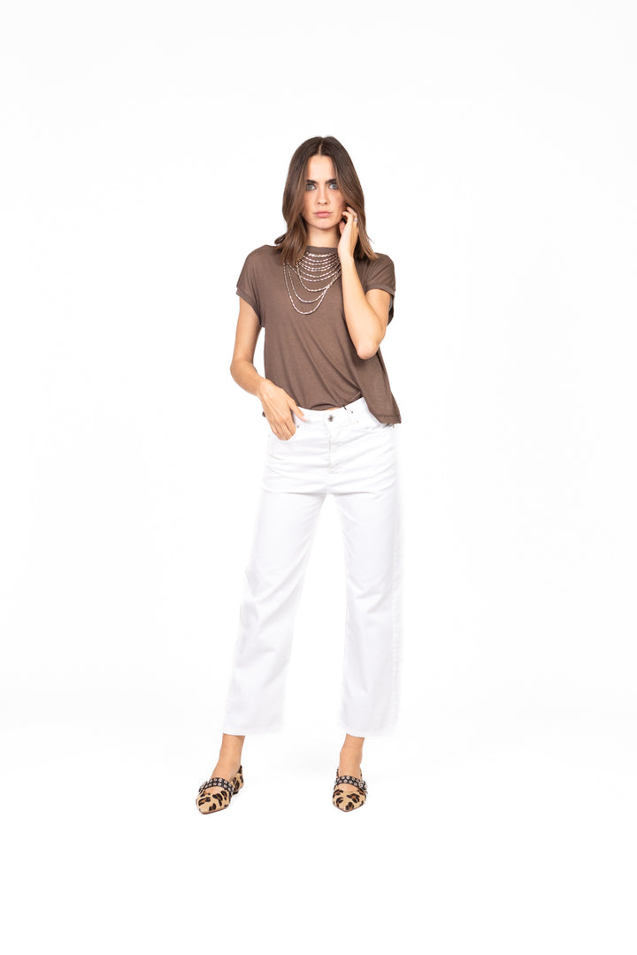 Dixie - Maglia girocollo in misto lino Art. T262W185