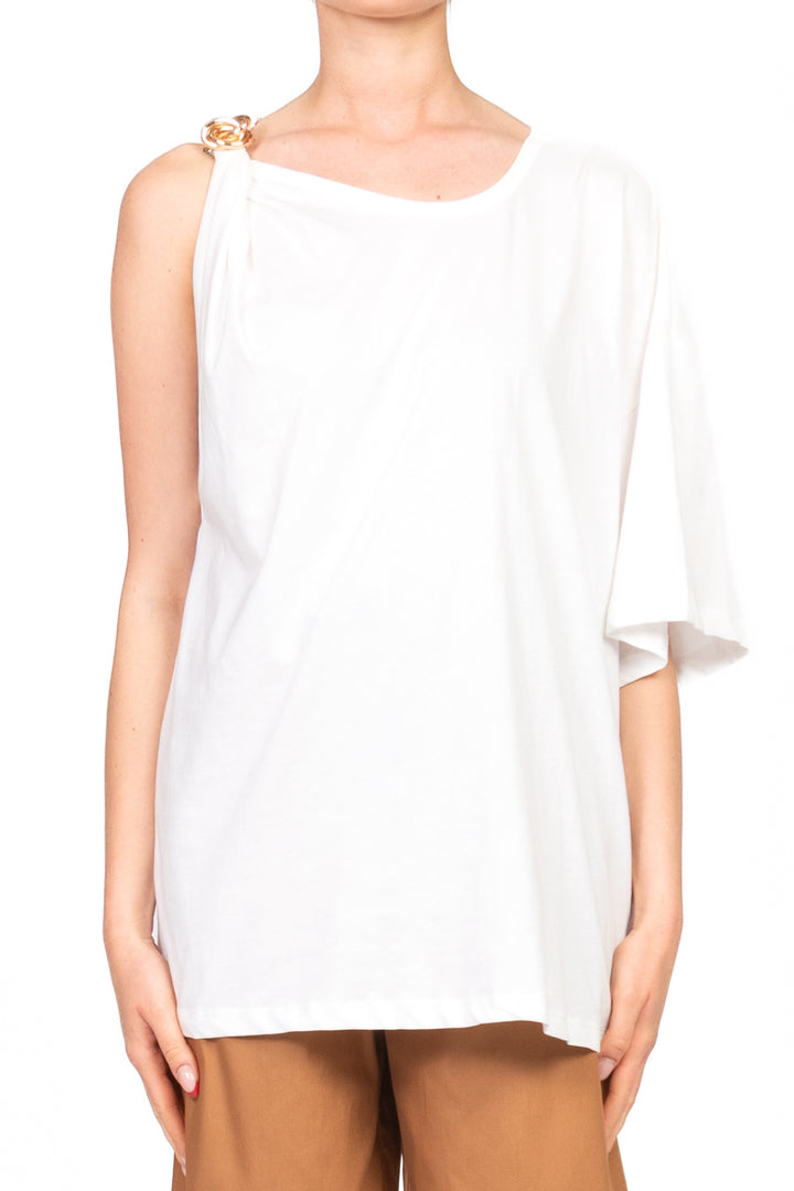 Tensione In - T-shirt asimmetrica con spilla Art. 36970