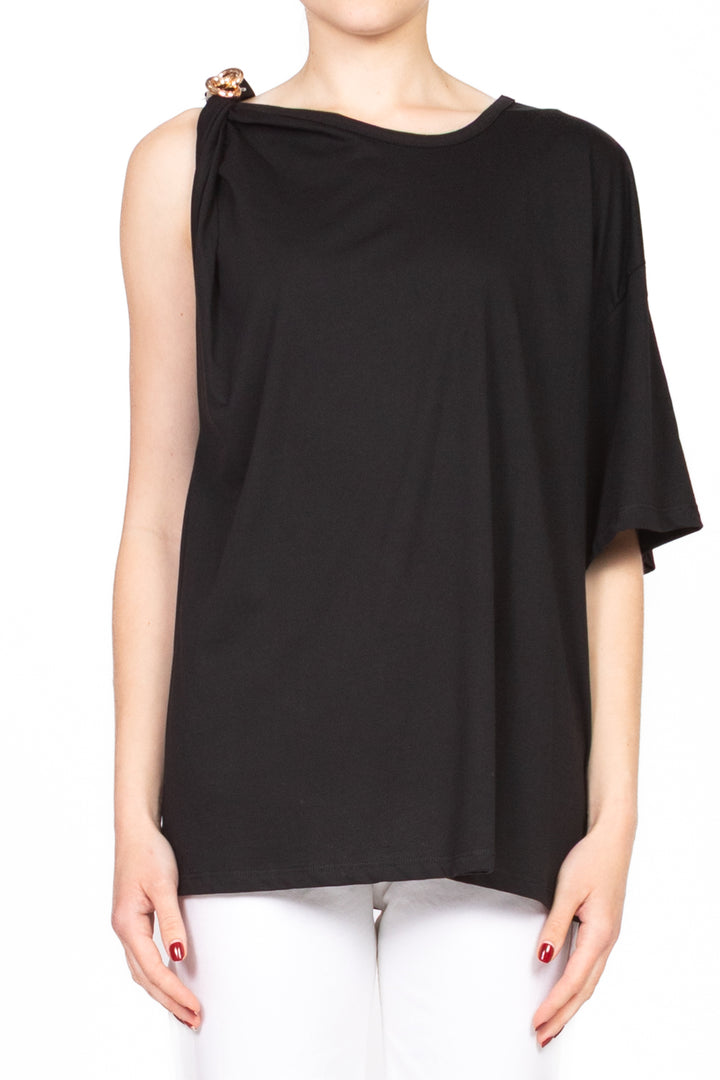 Tensione In - T-shirt asimmetrica con spilla Art. 36970