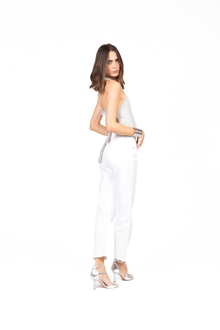 Vicolo - Top denim scollo posteriore Art. DD5015