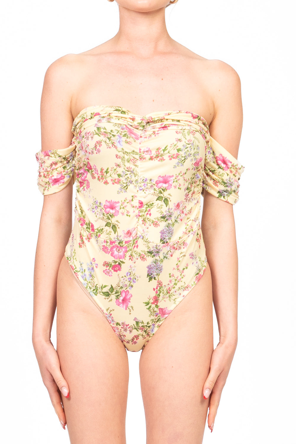 Vicolo - Body arricciato floreale Art. TD2555/TD2556