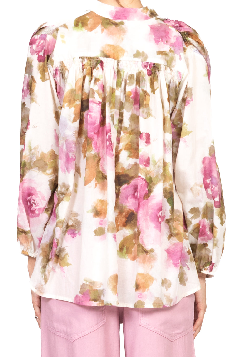 Tensione In - Blusa scollo v fantasia Art. PE25-2656