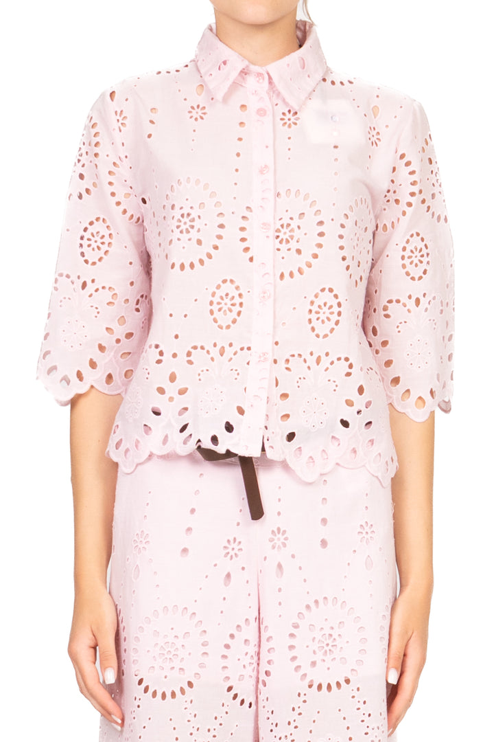 Tensione In - Camicia in san gallo manica 3/4 Art. S25CC32