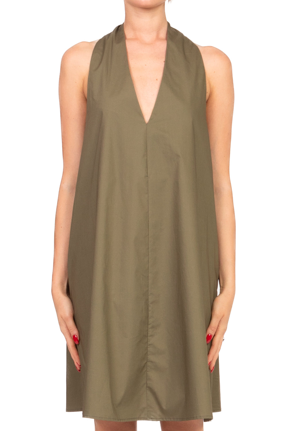 Vicolo - Abito corto in cotone scollo a v Art. TD3006