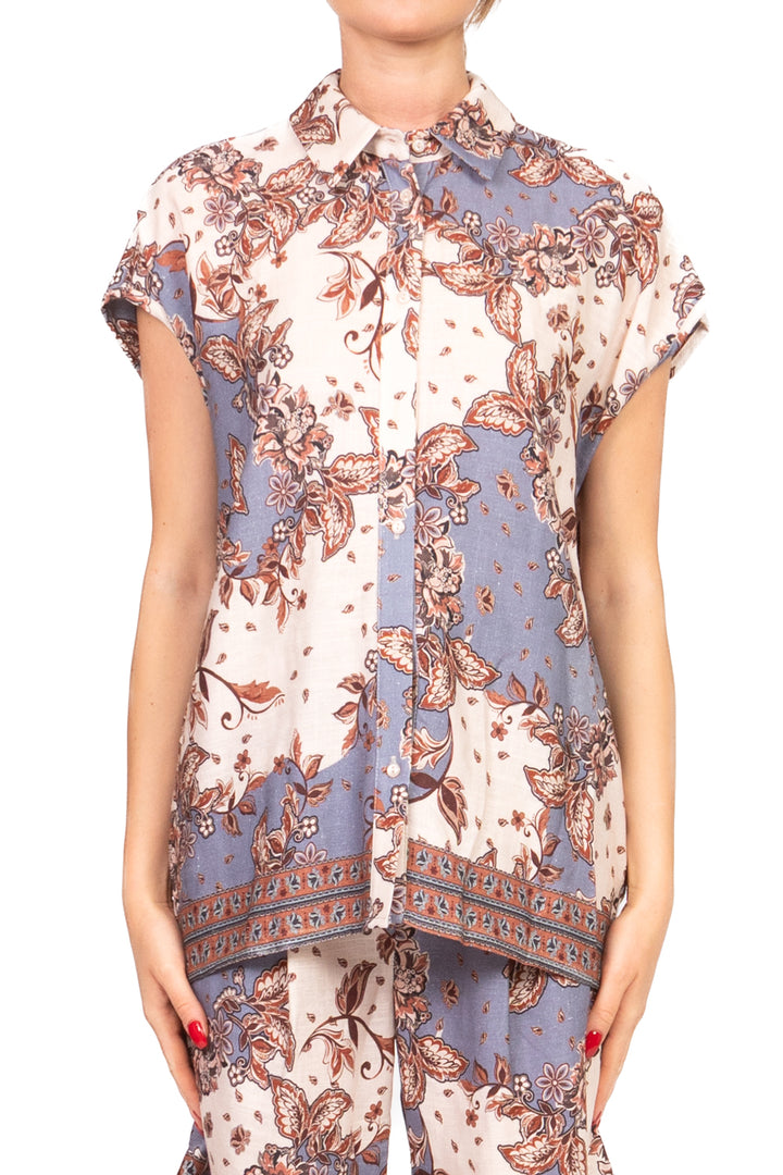 Tensione In - Camicia manica aletta stampata Art. C50296AT