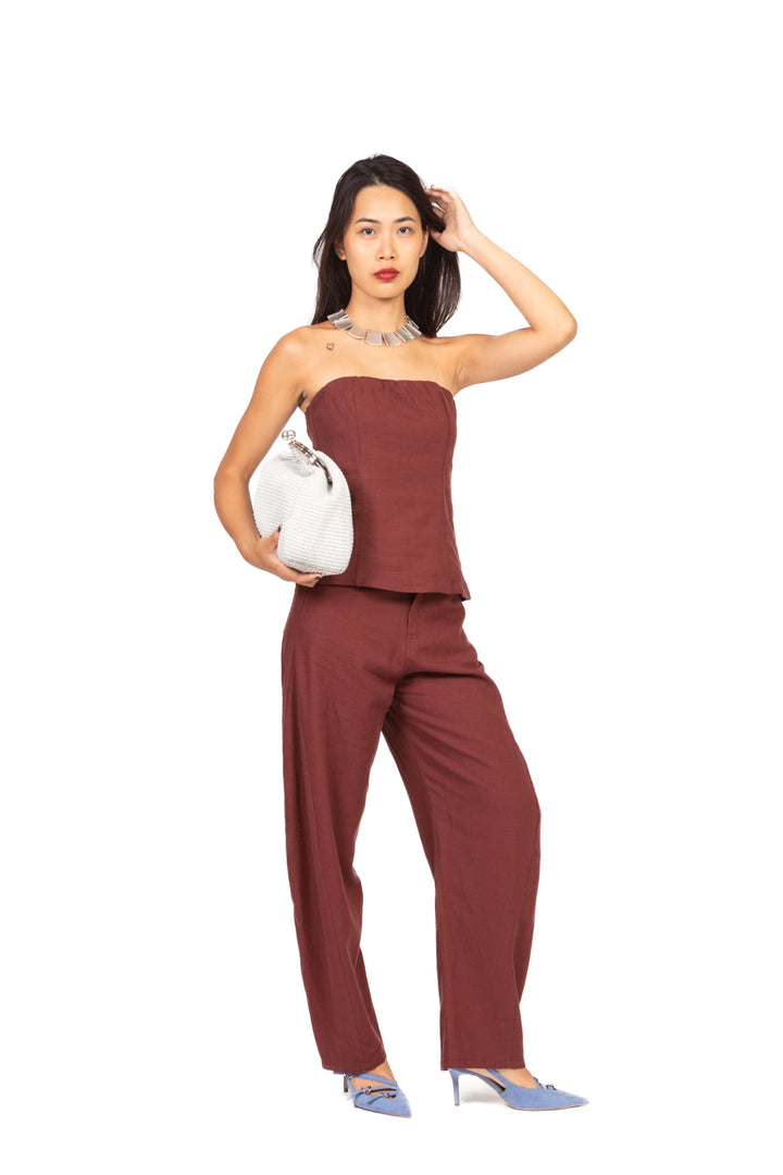 Tensione In - Pantalone barrel con cintura Art. S25PI31