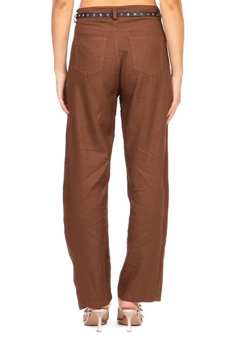 Tensione In - Pantalone barrel con cintura Art. S25PI31