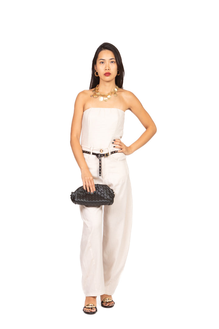 Tensione In - Pantalone barrel con cintura Art. S25PI31