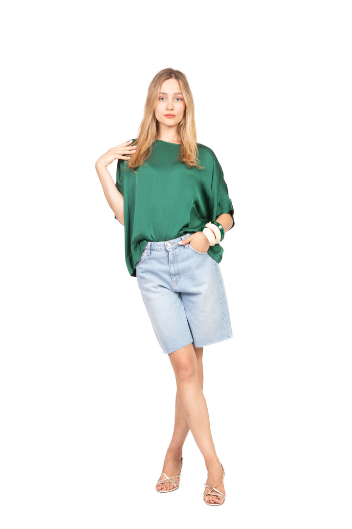Tensione In - Blusa over in satin Art. F5293B05QPE25