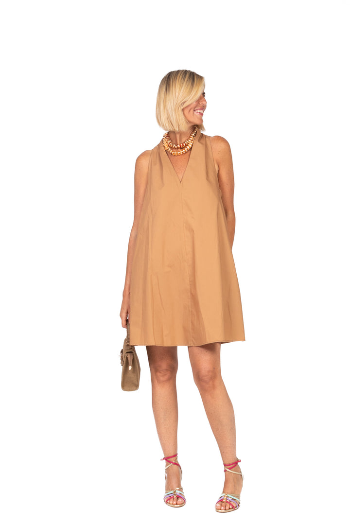 Vicolo - Abito corto in cotone scollo a v Art. TD3006