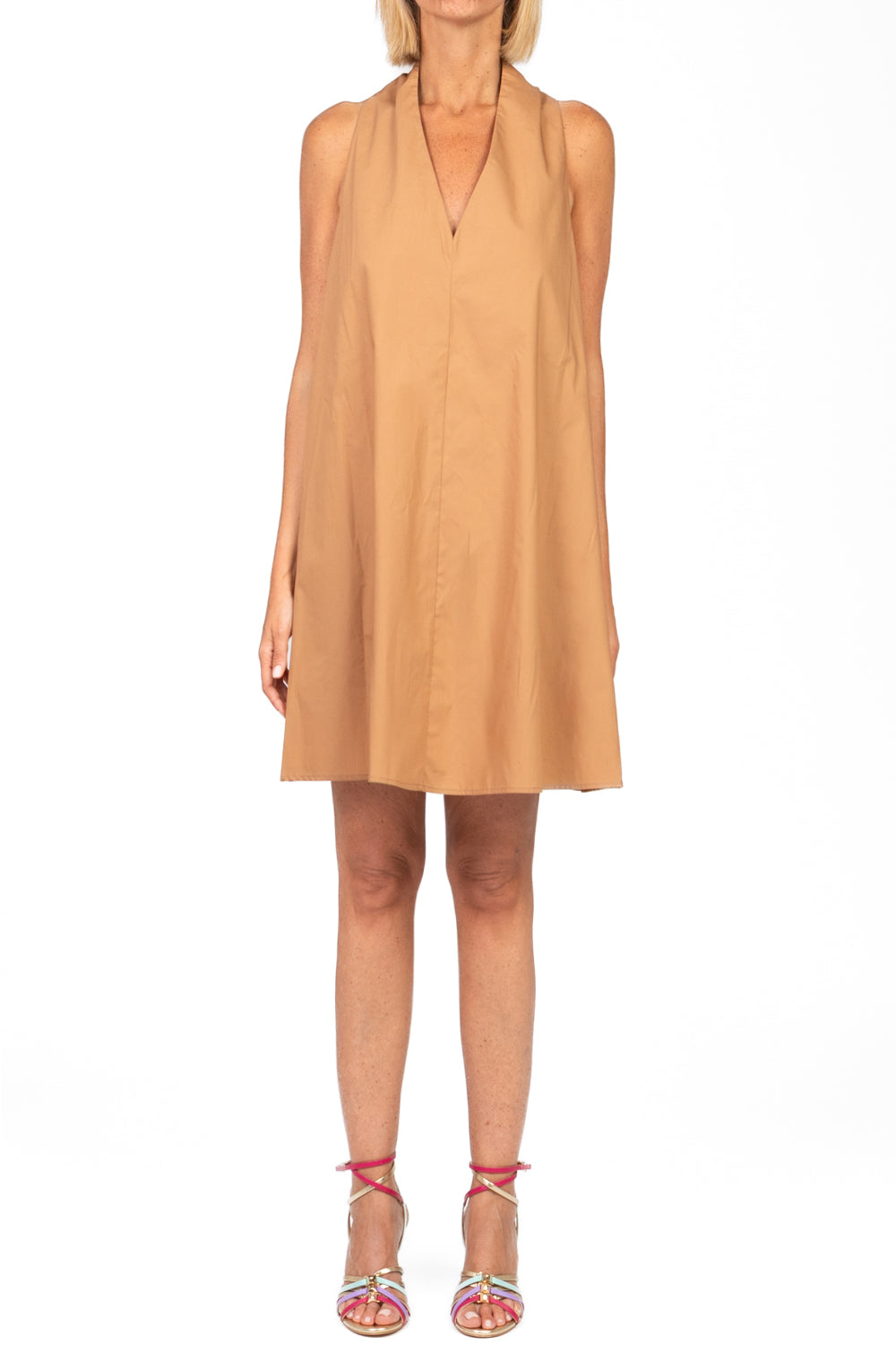 Vicolo - Abito corto in cotone scollo a v Art. TD3006