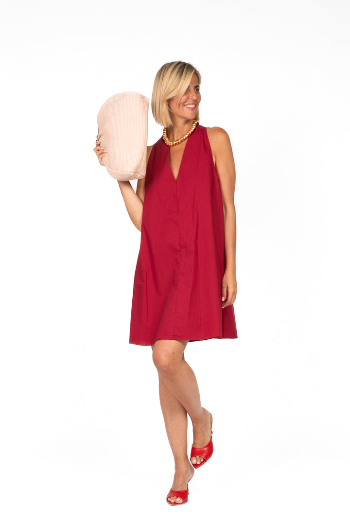 Vicolo - Abito corto in cotone scollo a v Art. TD3006