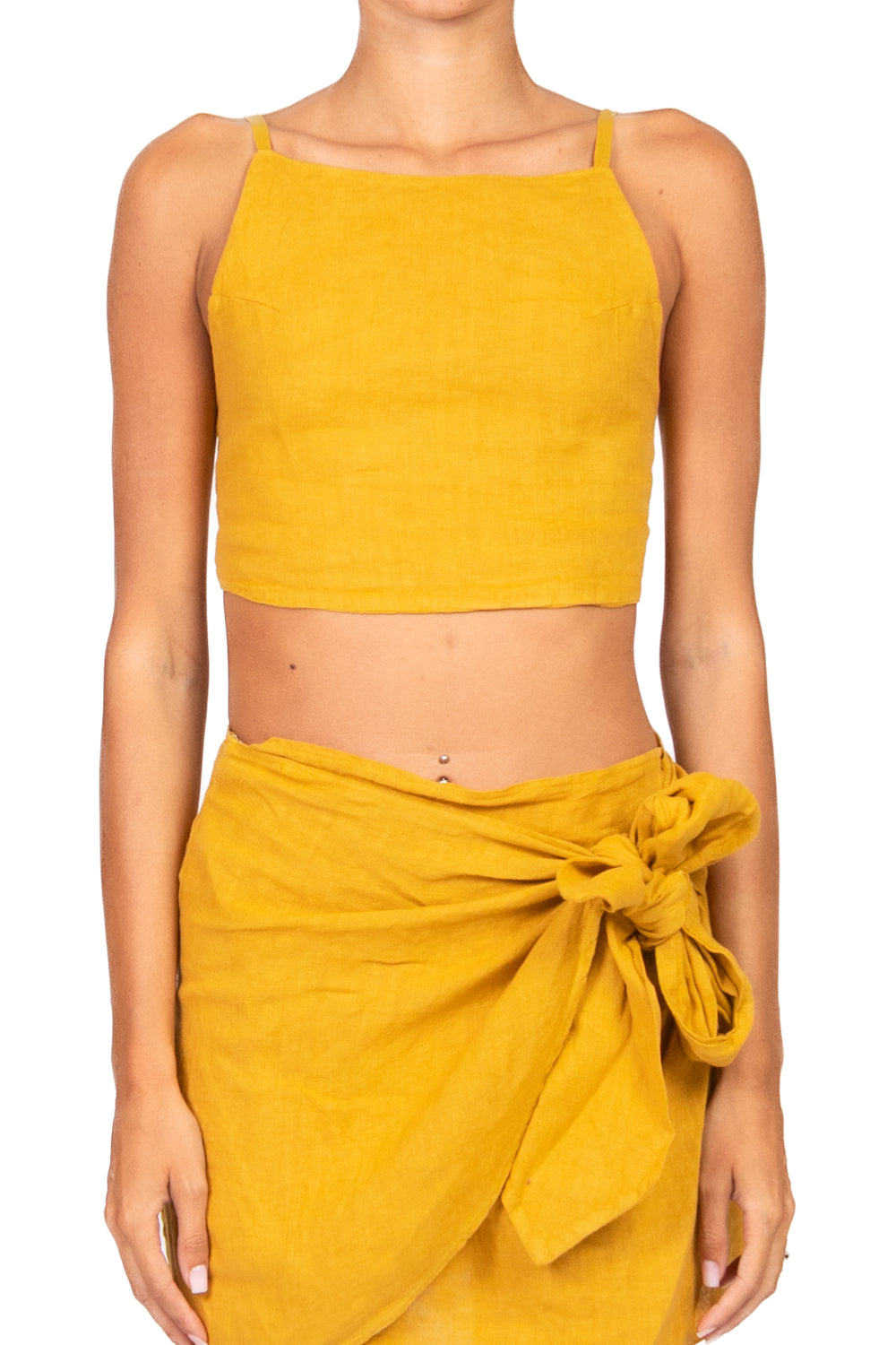 Vicolo - Completo in lino top e mini gonna Art. TD3207