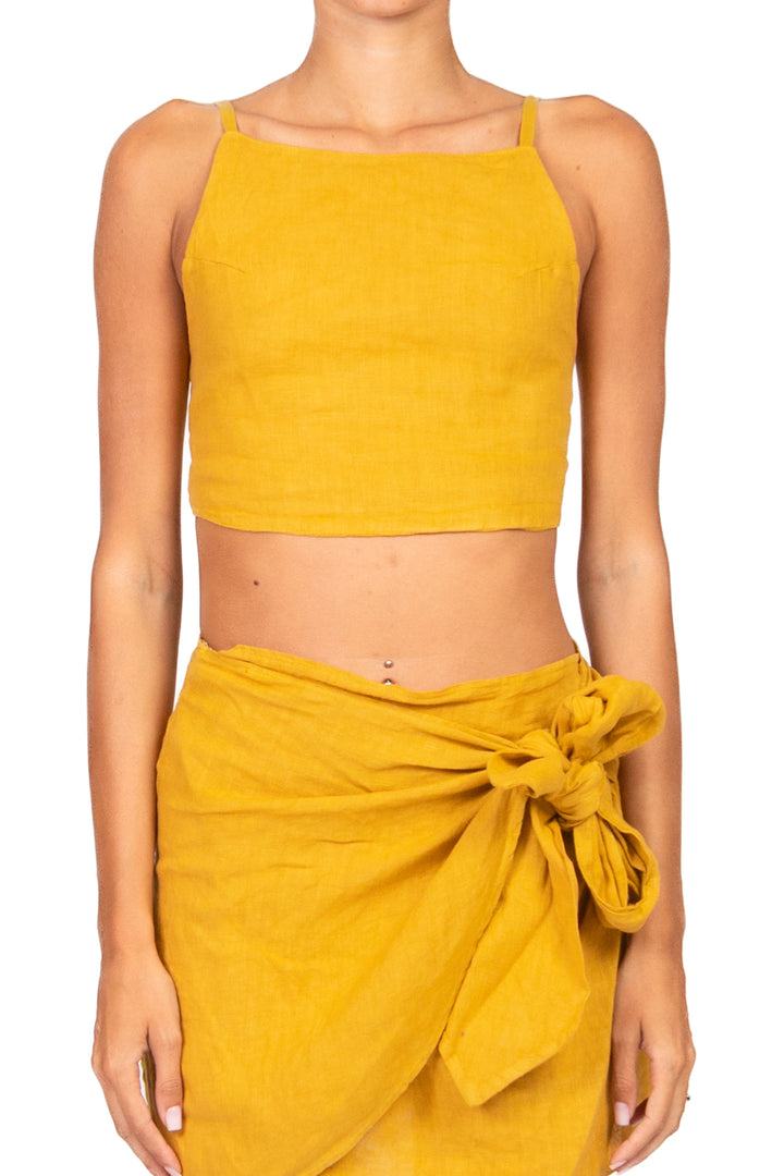 Vicolo - Completo in lino top e mini gonna Art. TD3207