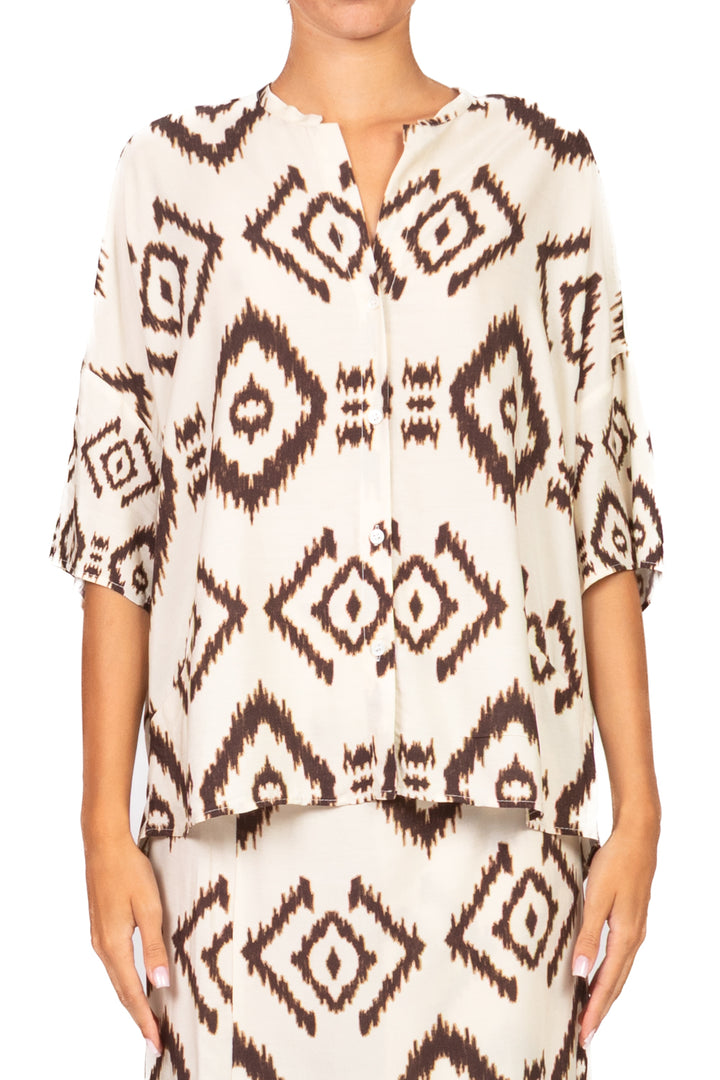 Vicolo - Camicia con stampa manica 3/4 Art. TD3228