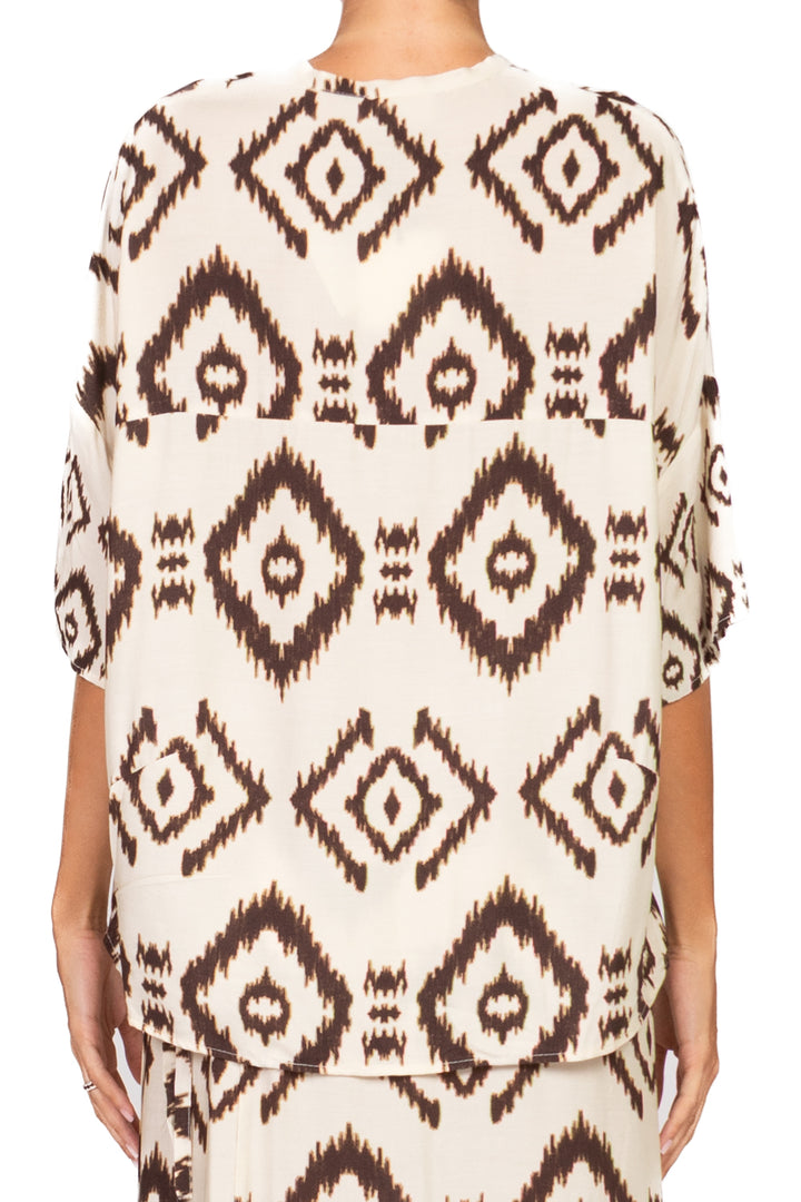 Vicolo - Camicia con stampa manica 3/4 Art. TD3228