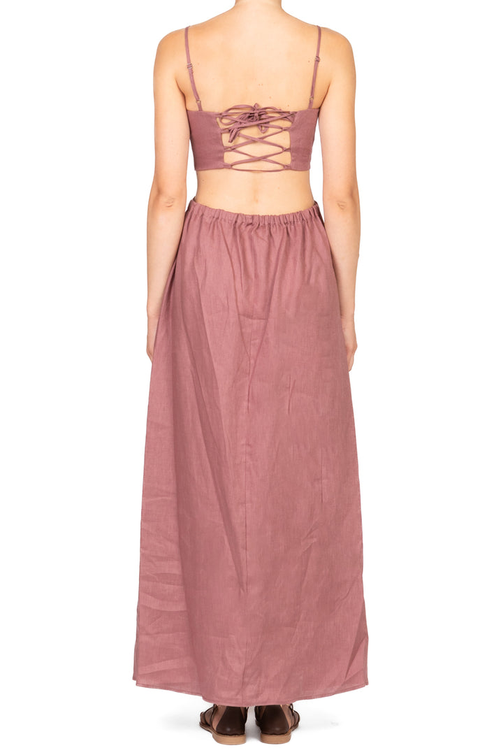 Vicolo - Abito cut out in lino Art. TD2850