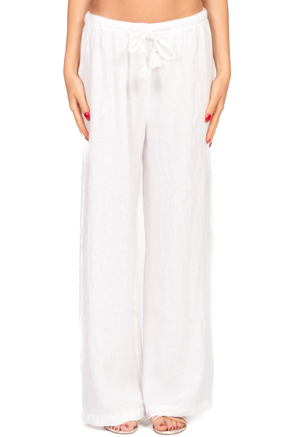 Tensione In - Pantalone in lino con coulisse Art. S25PI61
