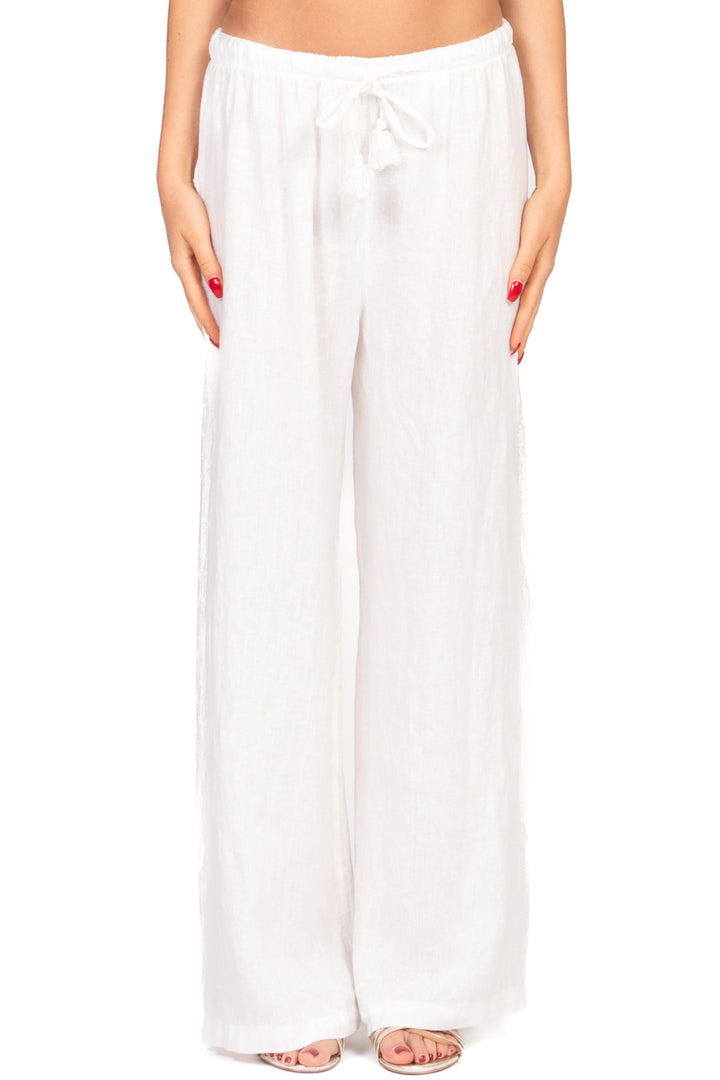 Tensione In - Pantalone in lino con coulisse Art. S25PI61