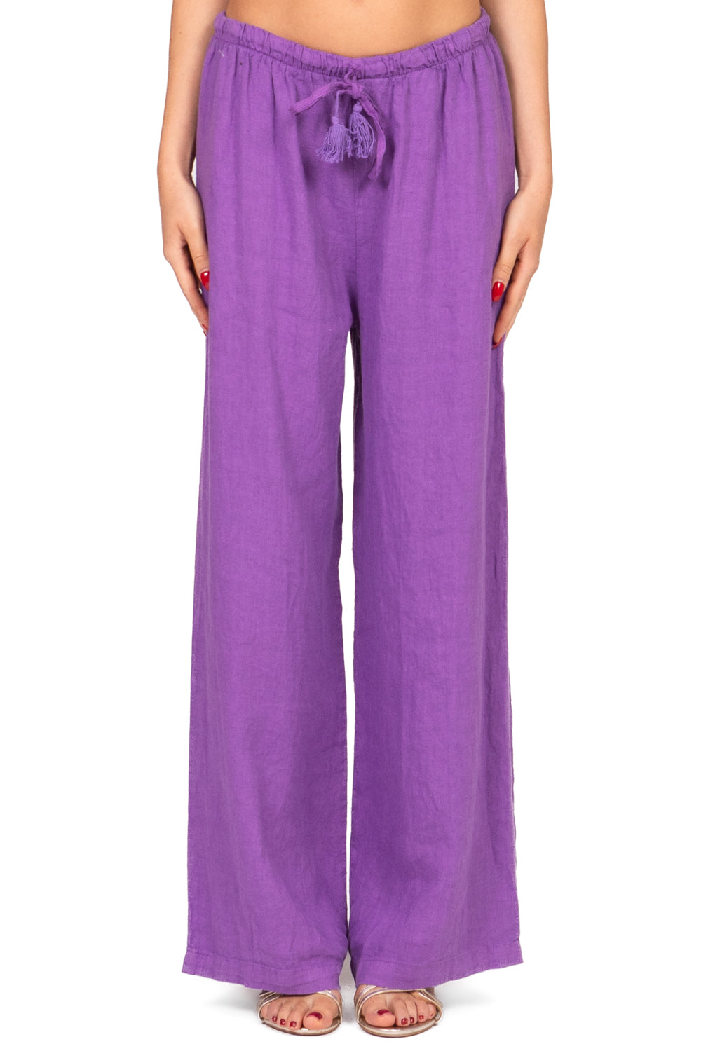 Tensione In - Pantalone in lino con coulisse Art. S25PI61