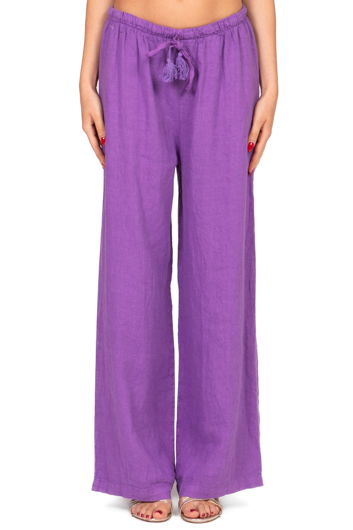 Tensione In - Pantalone in lino con coulisse Art. S25PI61