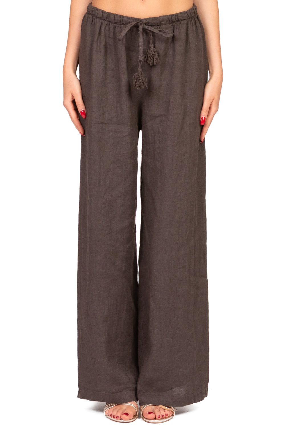 Tensione In - Pantalone in lino con coulisse Art. S25PI61