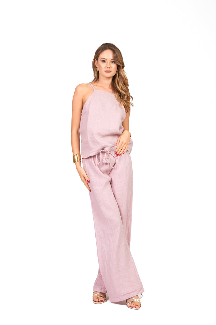 Tensione In - Pantalone in lino con coulisse Art. S25PI61