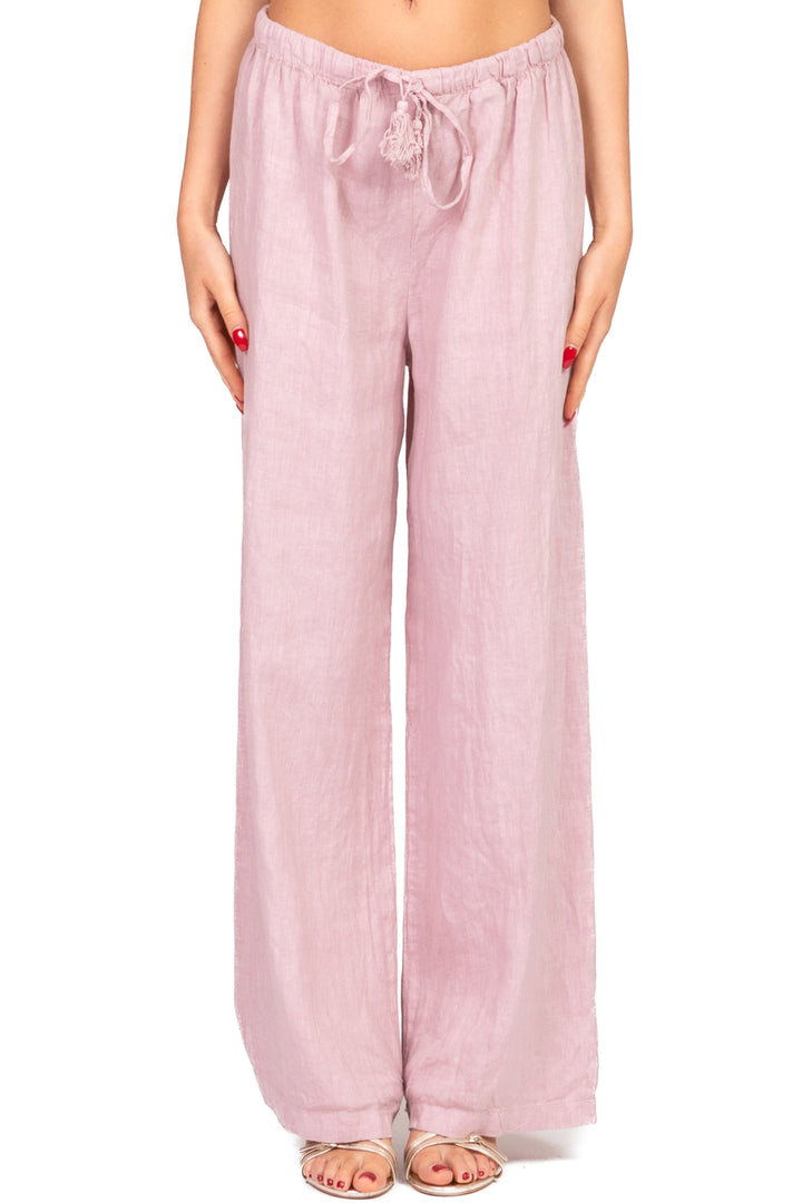Tensione In - Pantalone in lino con coulisse Art. S25PI61