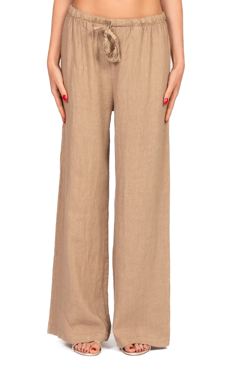 Tensione In - Pantalone in lino con coulisse Art. S25PI61