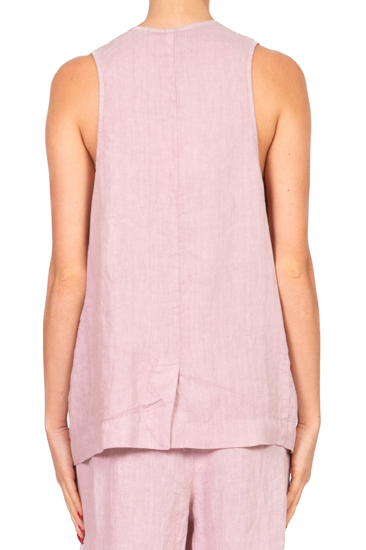 Tensione In - Gilet in lino con spilla Art. S25JI66