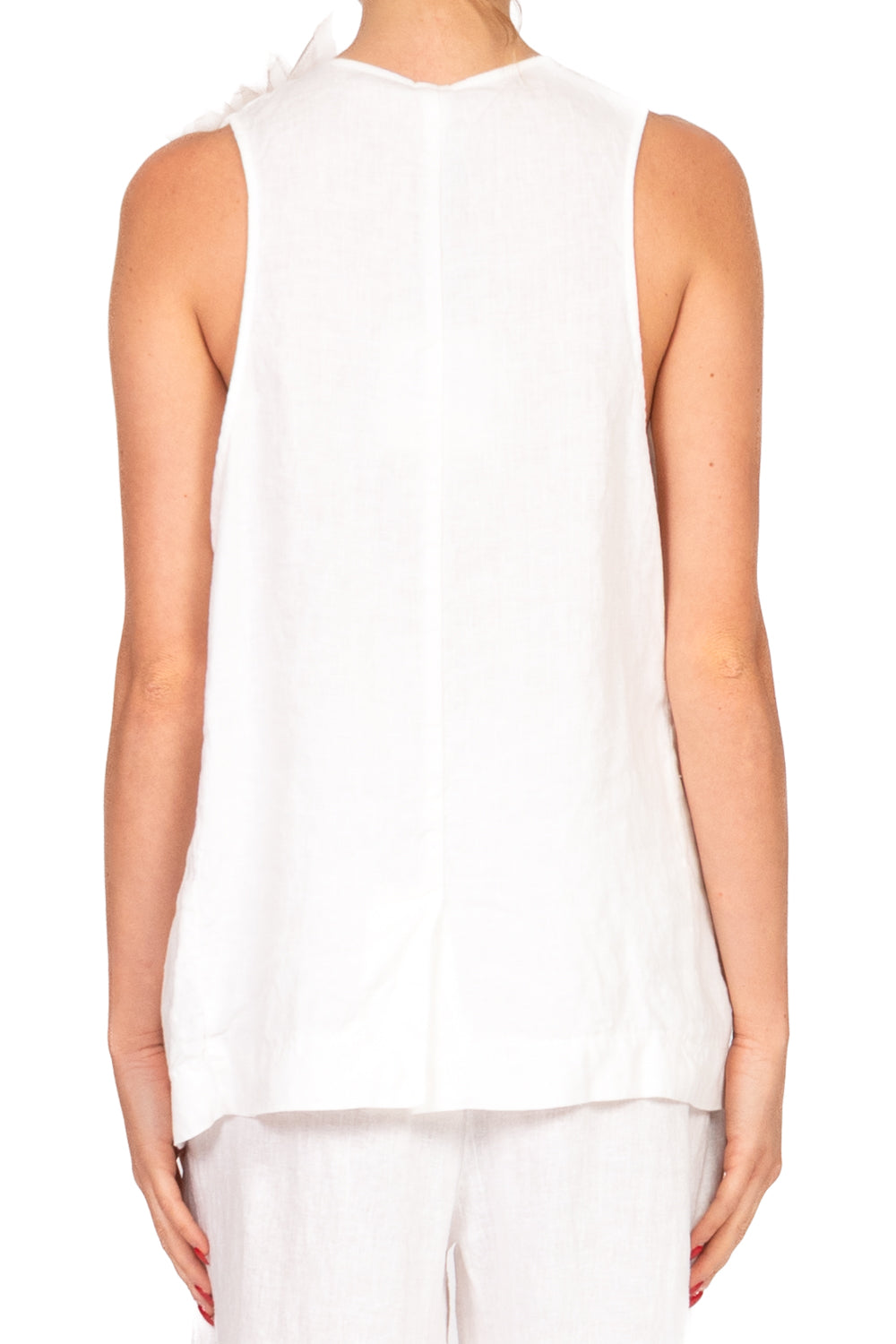 Tensione In - Gilet in lino con spilla Art. S25JI66
