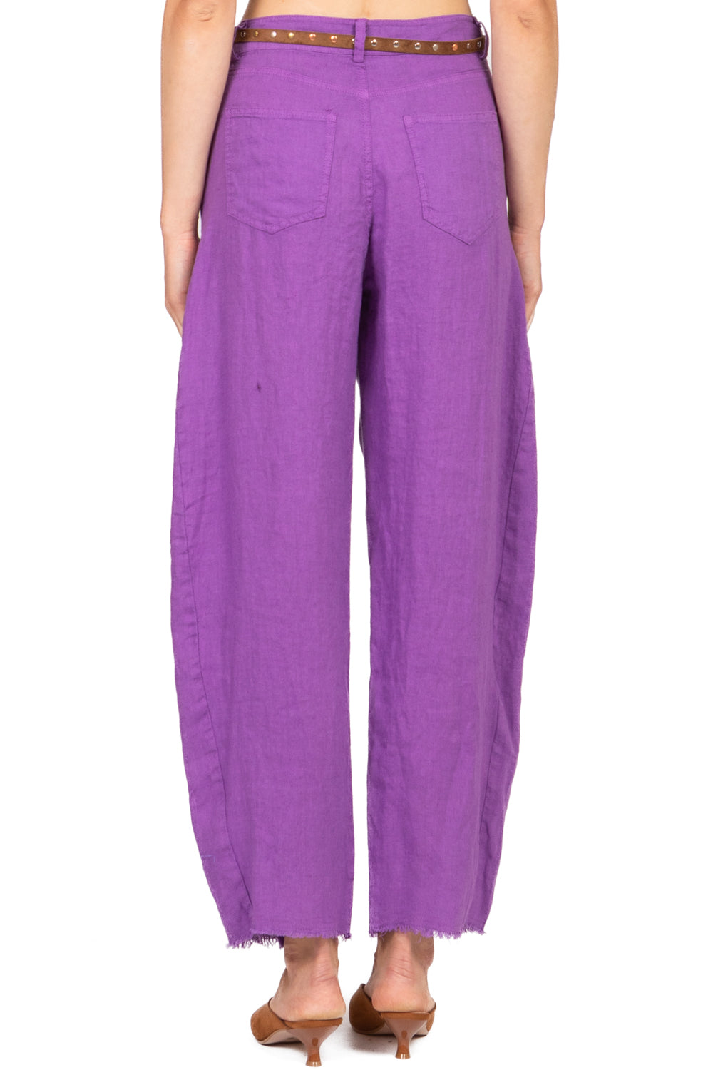 Tensione In - Pantalone barrel in lino Art. S25PE65