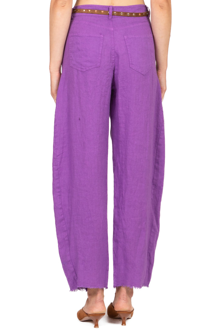 Tensione In - Pantalone barrel in lino Art. S25PE65