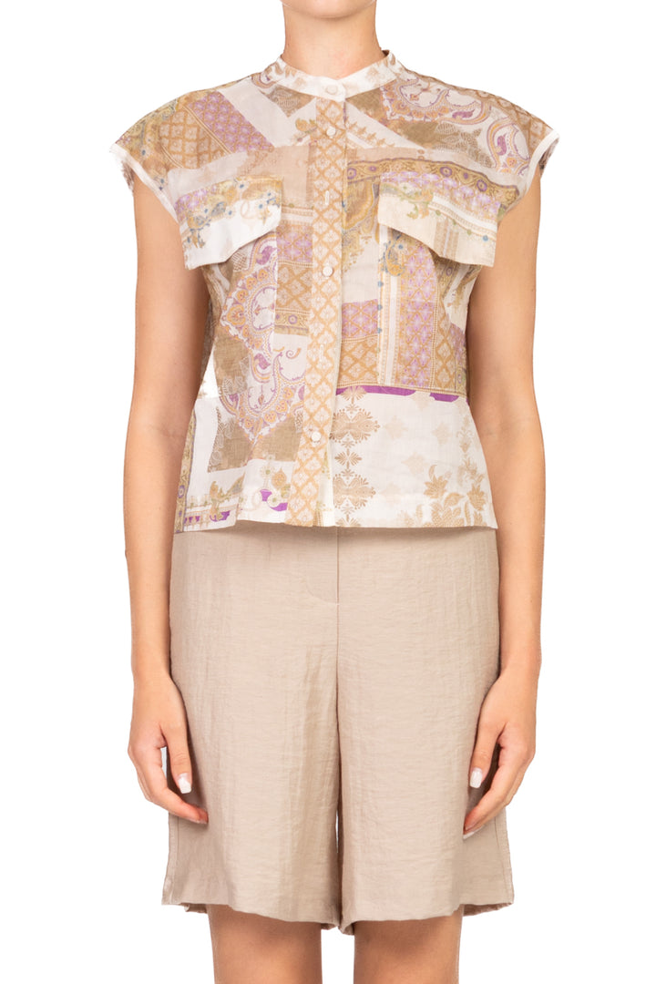 Tensione In - Camicia fantasia con giromanica Art. C20129AT