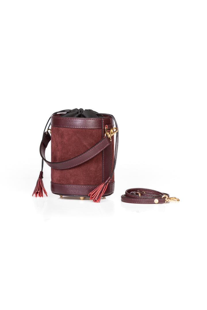 Upper - Secchiello scamosciato con nappine