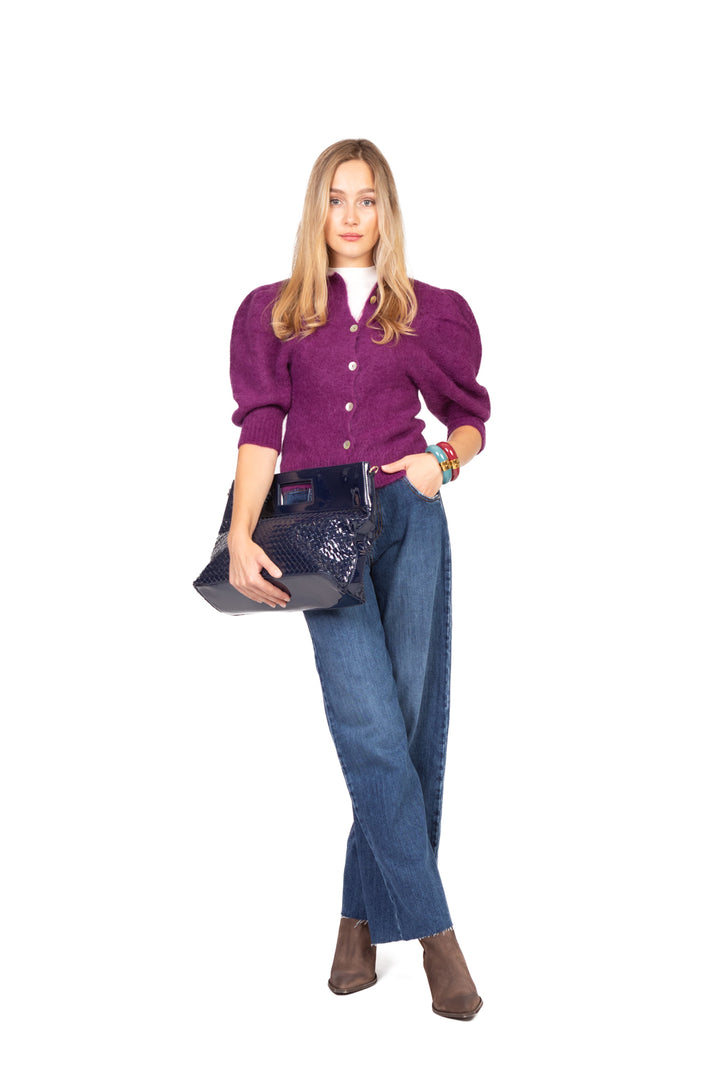 Kontatto - Cardigan in mohair manica palloncino Art. 3M0873C