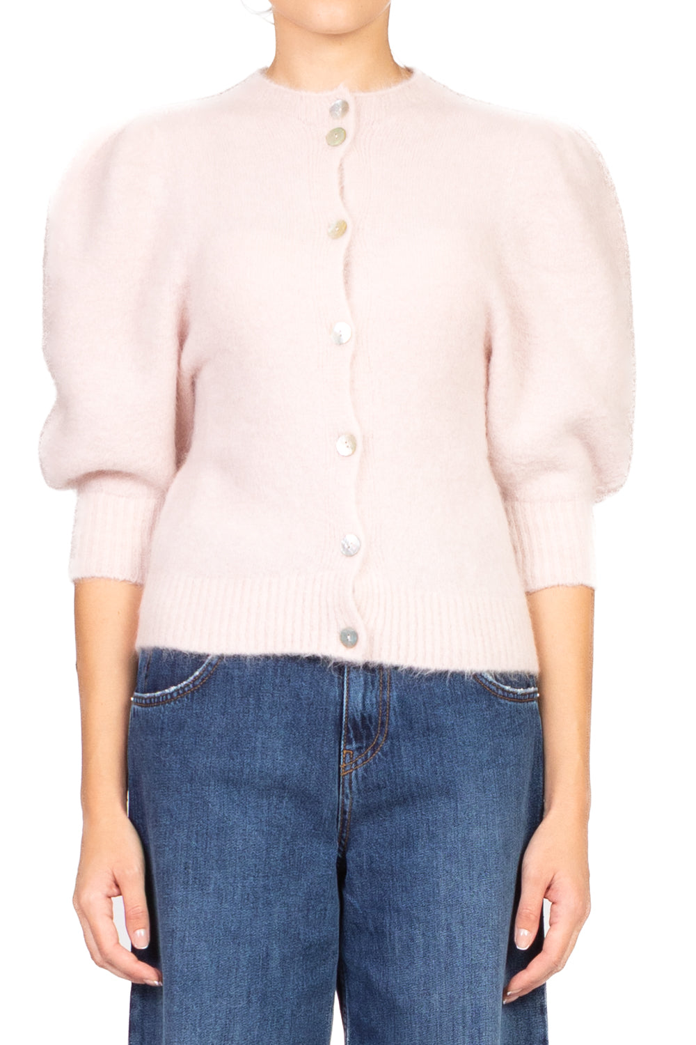 Kontatto - Cardigan in mohair manica palloncino Art. 3M0873C