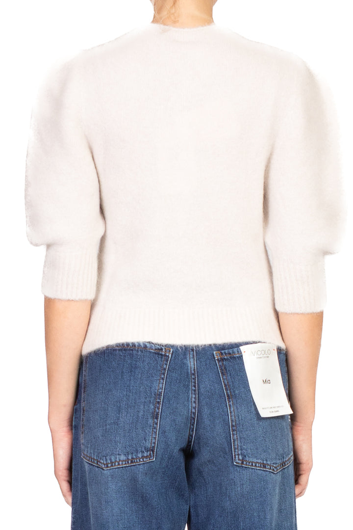Kontatto - Cardigan in mohair manica palloncino Art. 3M0873C