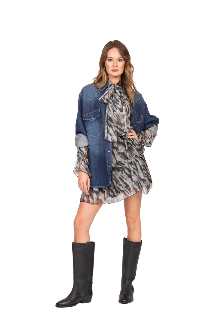 Tensione In - Camicia jeans over Art. SWEEG-BLU