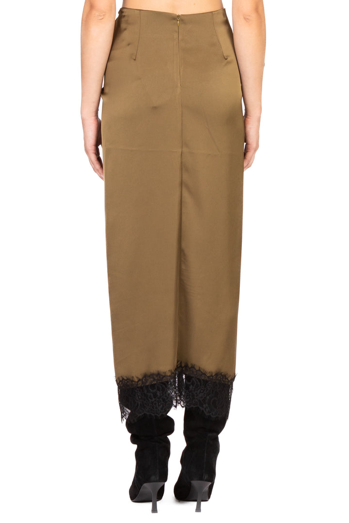 Tensione In - Gonna in raso orlo in pizzo Art. FW250028