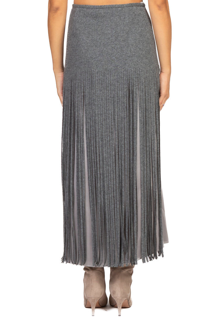 Tensione In - Gonna in maglia con frange Art. W25G084
