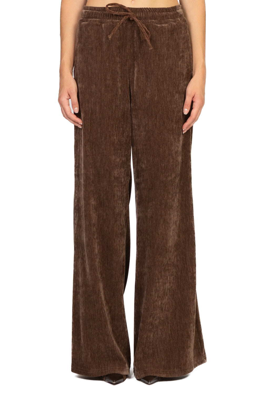 Dixie - Pantalone palazzo in ciniglia con coulisse Art. PDSFYFC