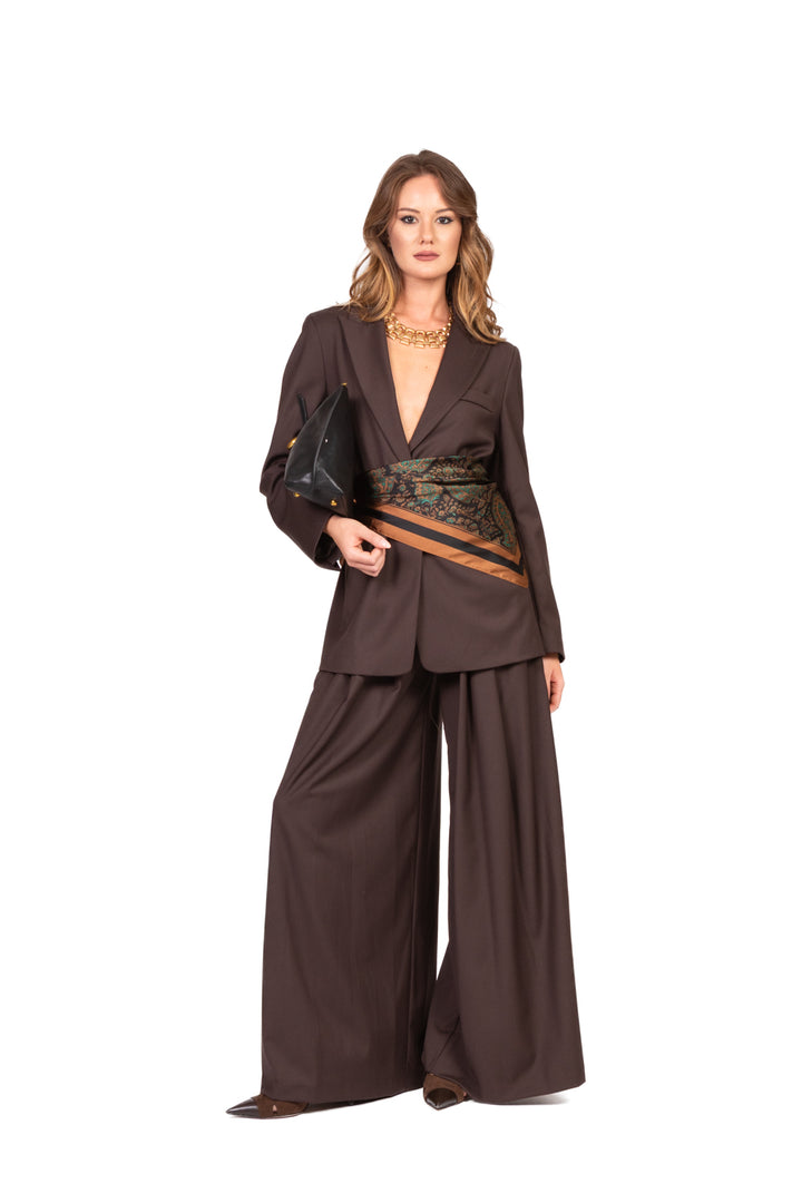 Tensione In - Pantalone palazzo con pinces Art. AN6540BISAI25FL