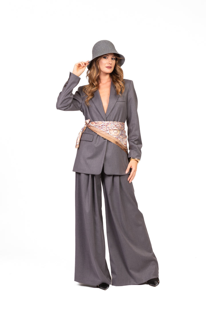 Tensione In - Pantalone palazzo con pinces Art. AN6540BISAI25FL
