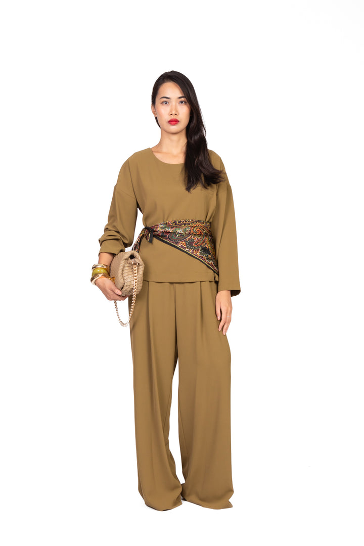 Dixie - Completo blusa e pantalone in crepe Art. C845Y049/P854Y095