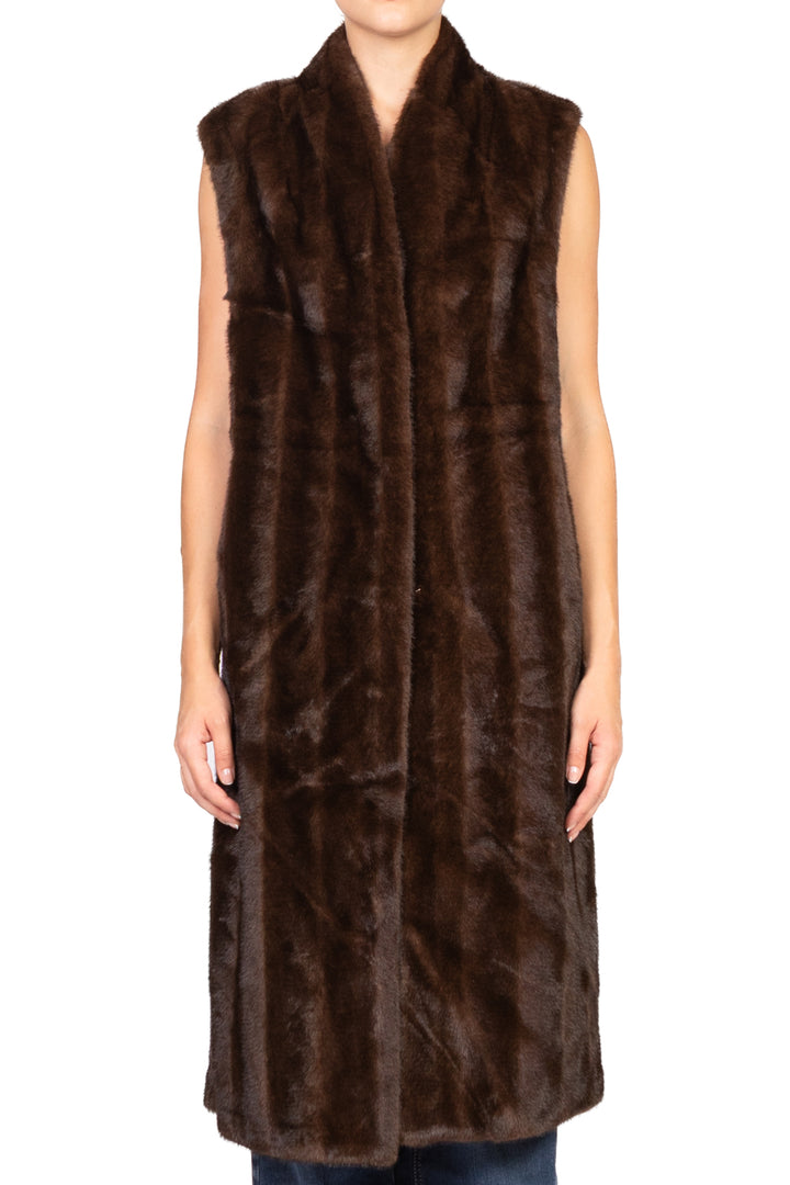 Emunà - Gilet pelliccia lungo Art. 2555GL