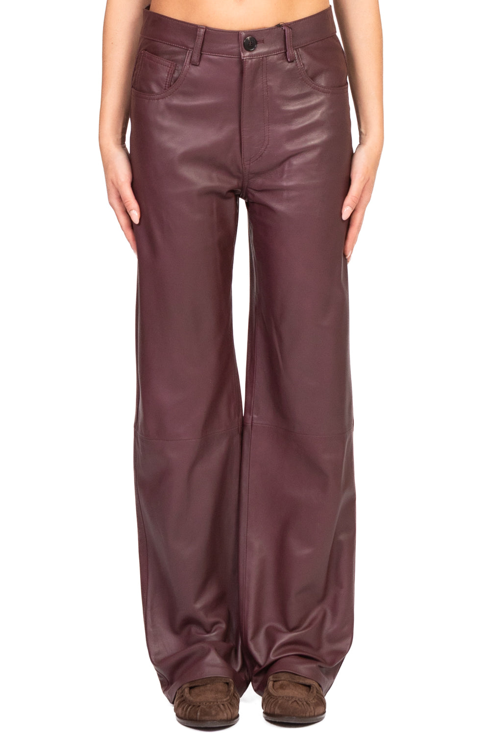 Vicolo - Pantalone in pelle gamba dritta Art. TF0318
