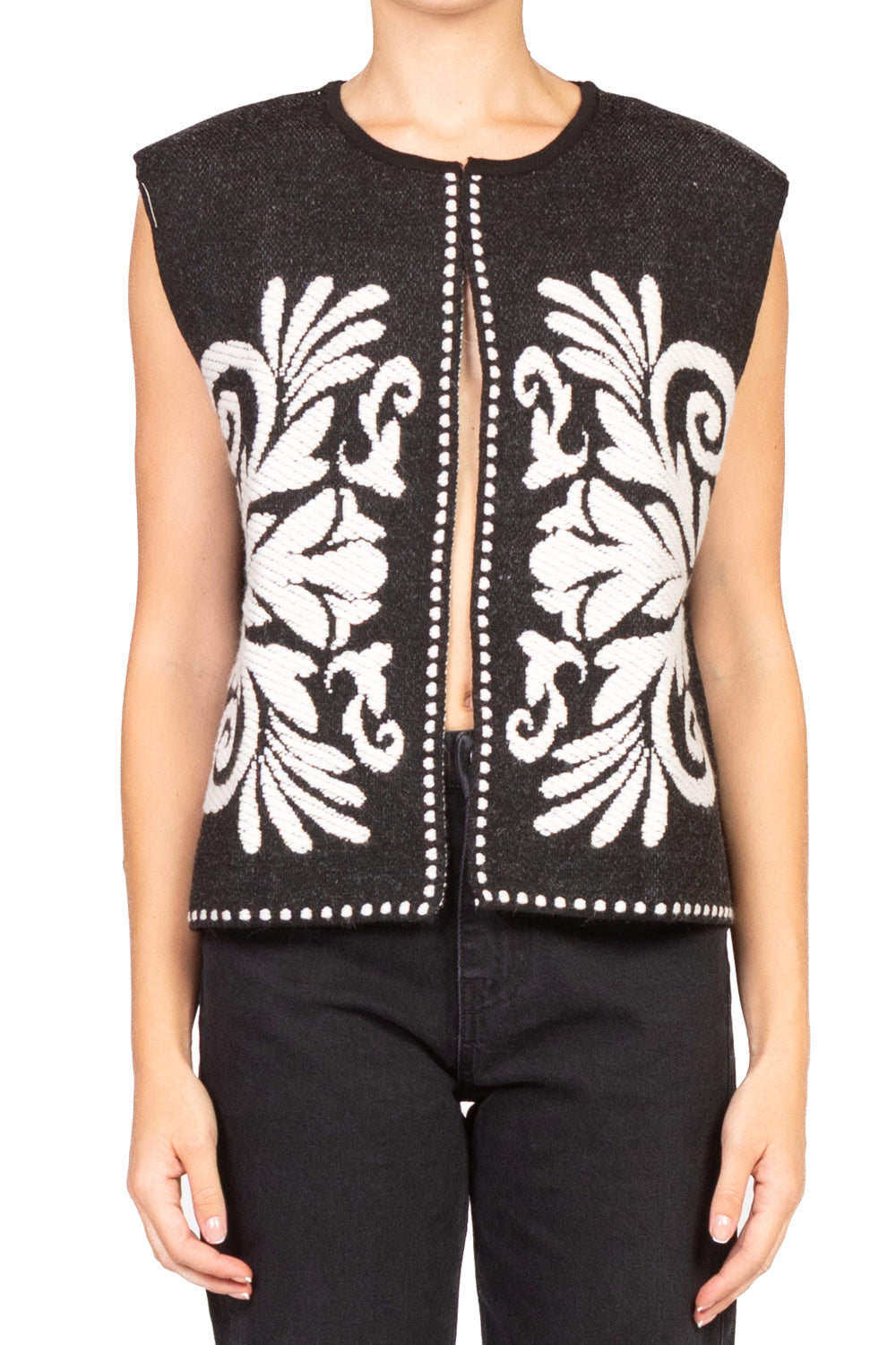 Tensione In - Gilet aperto ricamato Art. W5HMG35A400