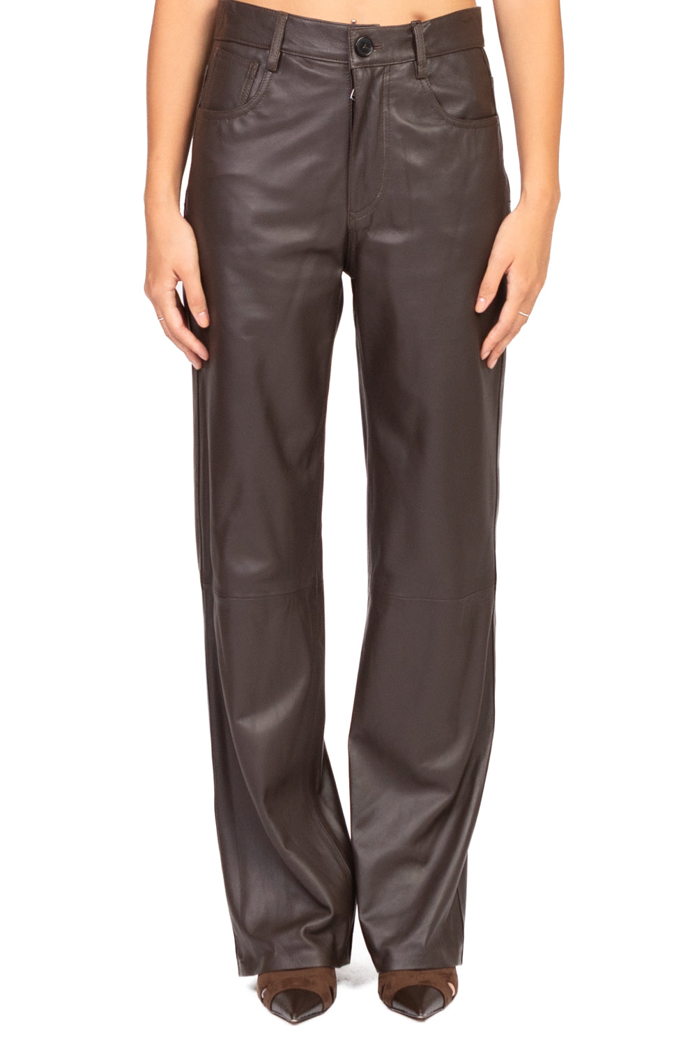 Vicolo - Pantalone in pelle gamba dritta Art. TF0318